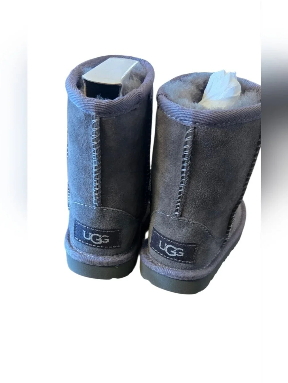 UGG Kids Classic Grey Suede Winter Boots - Size 6 - NWOB